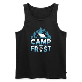 Winter Camper Snow Camping Adventure - Men's Premium Organic Tank Top - black - Front - AI Model Male 178 light (178cm)