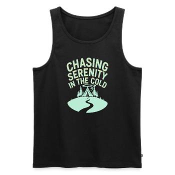 Winter Camper Snow Camping Adventure - Men's Premium Organic Tank Top - black - Front - AI Model Male 178 light (178cm)