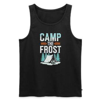 Winter Camper Snow Camping Adventure - Men's Premium Organic Tank Top - black - Front - AI Model Male 178 light (178cm)