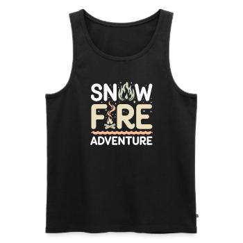 Winter Camper Snow Camping Adventure - Men's Premium Organic Tank Top - black - Front - AI Model Male 178 light (178cm)