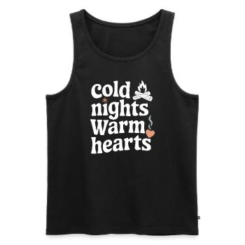 Winter Camper Snow Camping Adventure - Men's Premium Organic Tank Top - black - Front - AI Model Male 178 light (178cm)