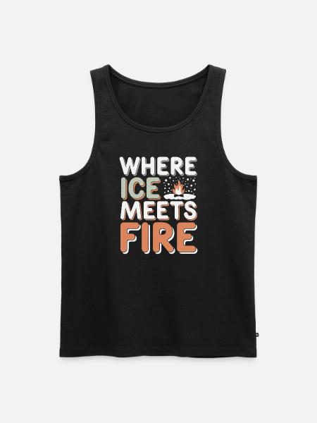 Winter Camper Snow Camping Adventure - Men's Premium Organic Tank Top - black