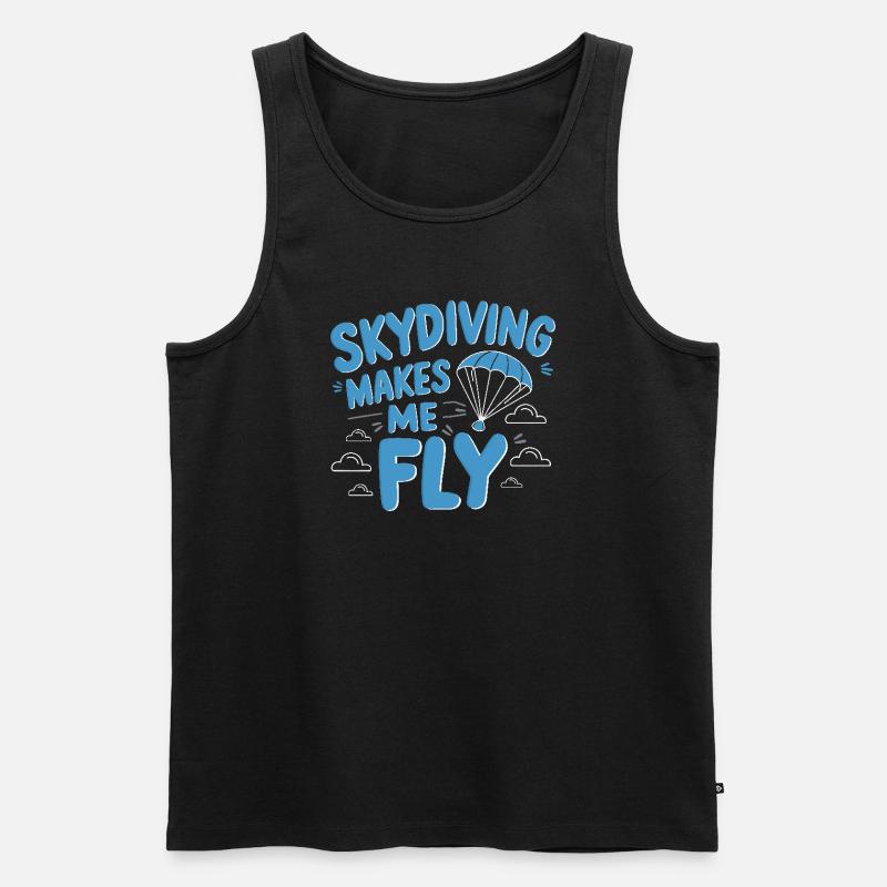 FallscFallschirmspringen Anfänger Abenteuer Nerven - Männer Premium Bio Tank Top - Schwarz