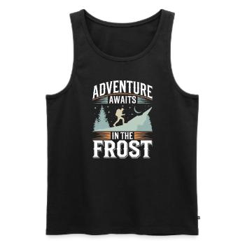 Winter Camper Snow Camping Adventure - Men's Premium Organic Tank Top - black - Front - AI Model Male 178 light (178cm)