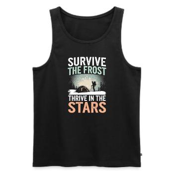 Winter Camper Snow Camping Adventure - Men's Premium Organic Tank Top - black - Front - AI Model Male 178 light (178cm)