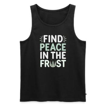 Winter Camper Snow Camping Adventure - Men's Premium Organic Tank Top - black - Front - AI Model Male 178 light (178cm)