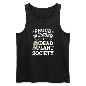 DIY Garden Fights, Gardening, Humor, Plants - Men's Premium Organic Tank Top - black - Front - AI Model Male 178 light (178cm)