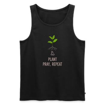 DIY Jardin, Jardinage, Humour, Plantes - Débardeur bio Premium Homme - noir - Devant - Michal (187cm)
