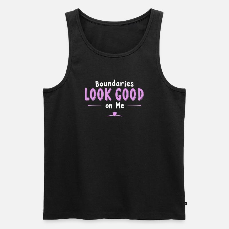 „discovering My - Männer Premium Bio Tank Top - Schwarz