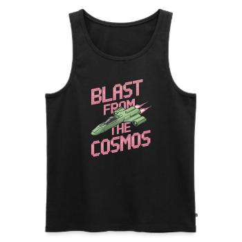 Joueurs sur le thème de l’espace Cosmic Gaming Science-fiction - Débardeur bio Premium Homme - noir - Devant - AI Model Male 178 light (178cm)