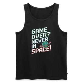 Space-themed players Cosmic Gaming Sci-fi - Men's Premium Organic Tank Top - black - Front - Michal (187cm)