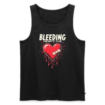 Grunge Valentine's Day Dark Romance Edgy Love - Men's Premium Organic Tank Top - black - Front - Michal (187cm)