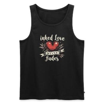 Grunge Valentine's Day Dark Romance Edgy Love - Men's Premium Organic Tank Top - black - Front - Michal (187cm)
