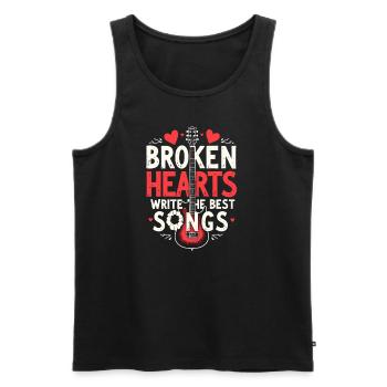 Grunge Valentine's Day Dark Romance Edgy Love - Men's Premium Organic Tank Top - black - Front - Michal (187cm)