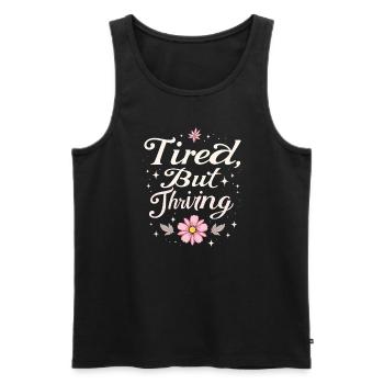 Revenge Bedtime Postponement Night Owl Sleep - Men's Premium Organic Tank Top - black - Front - AI Model Male 178 light (178cm)