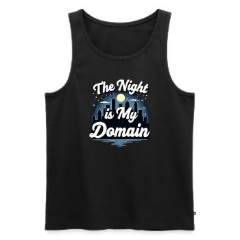 Revenge Bedtime Postponement Night Owl Sleep - Men's Premium Organic Tank Top - black - Front - AI Model Male 178 light (178cm)