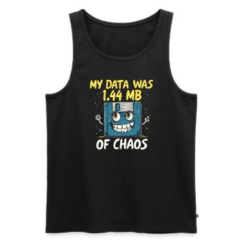 Floppy Disk Retro Tech Nostalgia Old School - Männer Premium Bio Tank Top - Schwarz - Vorne - AI Model Male 178 light (178cm)