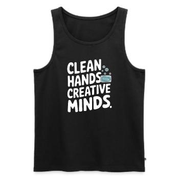 Seifenschnitzer Kreative Seifenkunst Bildhauerei - Männer Premium Bio Tank Top - Schwarz - Vorne - AI Model Male 178 light (178cm)