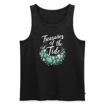 Sea Glass Hunters Collect Marine Treasures - Men's Premium Organic Tank Top - black - Front - Michal (187cm)