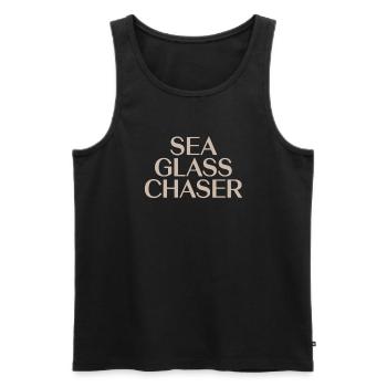 Sea Glass Hunters Collect Marine Treasures - Men's Premium Organic Tank Top - black - Front - Michal (187cm)