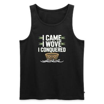 Unterwasser Korb Weben Skurrile Kunsthandwerk - Männer Premium Bio Tank Top - Schwarz - Vorne - AI Model Male 178 light (178cm)