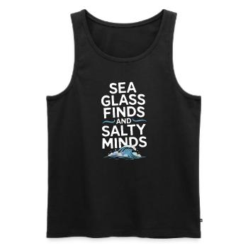 Sea Glass Hunters Collect Marine Treasures - Men's Premium Organic Tank Top - black - Front - Michal (187cm)