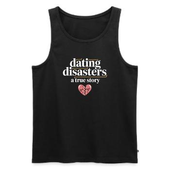 Dating Disaster Comedy Funny Fails - Men's Premium Organic Tank Top - black - Front - AI Model Male 178 light (178cm)