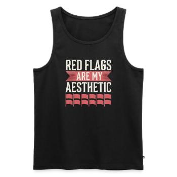 Dating Disaster Comedy Funny Fails - Men's Premium Organic Tank Top - black - Front - AI Model Male 178 light (178cm)