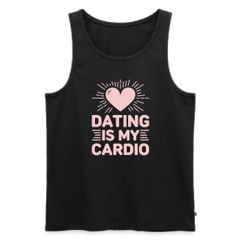Dating Disaster Comedy Funny Fails - Men's Premium Organic Tank Top - black - Front - AI Model Male 178 light (178cm)