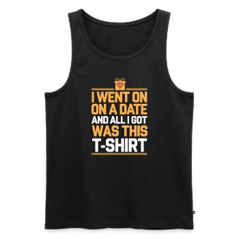 Dating Disaster Comedy Funny Fails - Men's Premium Organic Tank Top - black - Front - AI Model Male 178 light (178cm)