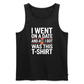 Dating Disaster Comedy Funny Fails - Men's Premium Organic Tank Top - black - Front - AI Model Male 178 light (178cm)