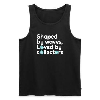 Sea Glass Hunters Collect Marine Treasures - Men's Premium Organic Tank Top - black - Front - Michal (187cm)