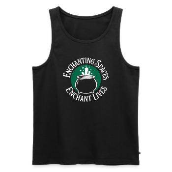 Witchy Home Decorators Mystical Interiors - Men's Premium Organic Tank Top - black - Front - AI Model Male 178 light (178cm)