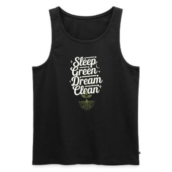 Adeptes de l’hygiène du sommeil, nuits reposantes, - Débardeur bio Premium Homme - noir - Devant - AI Model Male 178 light (178cm)