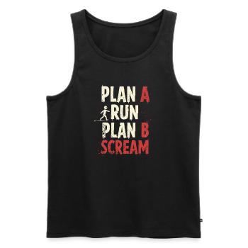 Zombie Apocalypse Humor Lustige Untote Zitate - Männer Premium Bio Tank Top - Schwarz - Vorne - AI Model Male 178 light (178cm)