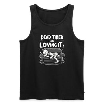 Zombie Apocalypse Humour Drôle Mort-vivant Citations - Débardeur bio Premium Homme - noir - Devant - Michal (187cm)