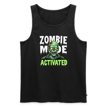 Zombie Apocalypse Humour Drôle Mort-vivant Citations - Débardeur bio Premium Homme - noir - Devant - Michal (187cm)