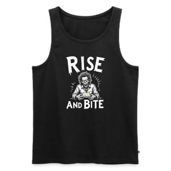 Zombie Apocalypse Humor Lustige Untote Zitate - Männer Premium Bio Tank Top - Schwarz - Vorne - AI Model Male 178 light (178cm)