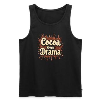 Amateurs de chocolat, Amateurs de chocolat noir, - Débardeur bio Premium Homme - noir - Devant - AI Model Male 178 light (178cm)