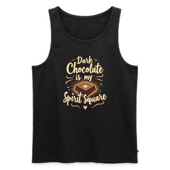 Amateurs de chocolat, Amateurs de chocolat noir, - Débardeur bio Premium Homme - noir - Devant - AI Model Male 178 light (178cm)