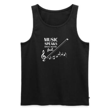 Violinists, String Instrument Musicians, Classical Music - Men's Premium Organic Tank Top - black - Front - AI Model Male 178 light (178cm)
