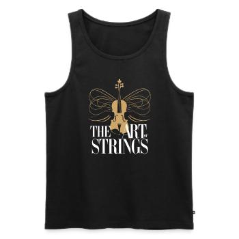 Violinists, String Instrument Musicians, Classical Music - Men's Premium Organic Tank Top - black - Front - AI Model Male 178 light (178cm)