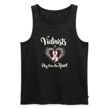 Violinists, String Instrument Musicians, Classical Music - Men's Premium Organic Tank Top - black - Front - AI Model Male 178 light (178cm)