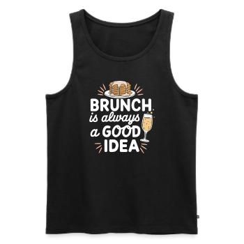 Brunch Kultur Bodenlos Mimosen Liebhaber - Männer Premium Bio Tank Top - Schwarz - Vorne - AI Model Male 178 light (178cm)