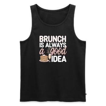 Brunch Kultur Bodenlos Mimosen Liebhaber - Männer Premium Bio Tank Top - Schwarz - Vorne - AI Model Male 178 light (178cm)