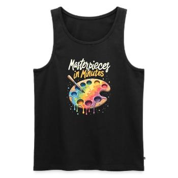 Speed Painting Live Performance Art Quick Creative - Men's Premium Organic Tank Top - black - Front - AI Model Male 178 light (178cm)