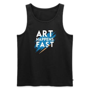 Speed Painting Live Performance Art Quick Creative - Men's Premium Organic Tank Top - black - Front - AI Model Male 178 light (178cm)