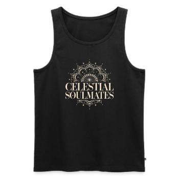 Stargazing For Couples Romantic Nights - Men's Premium Organic Tank Top - black - Front - Michal (187cm)