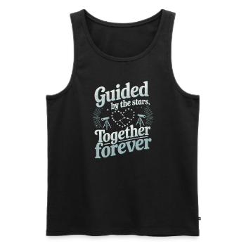 Stargazing For Couples Romantic Nights - Men's Premium Organic Tank Top - black - Front - Michal (187cm)