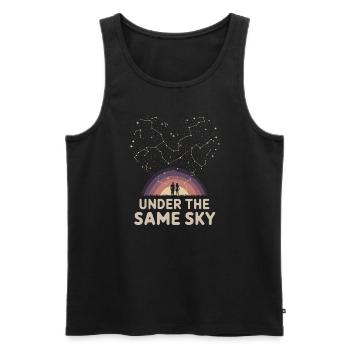 Sternenbeobachtung Für Paare Romantische Nächte - Männer Premium Bio Tank Top - Schwarz - Vorne - Michal (187cm)